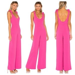 NBD Pink Tie Jumpsuit
